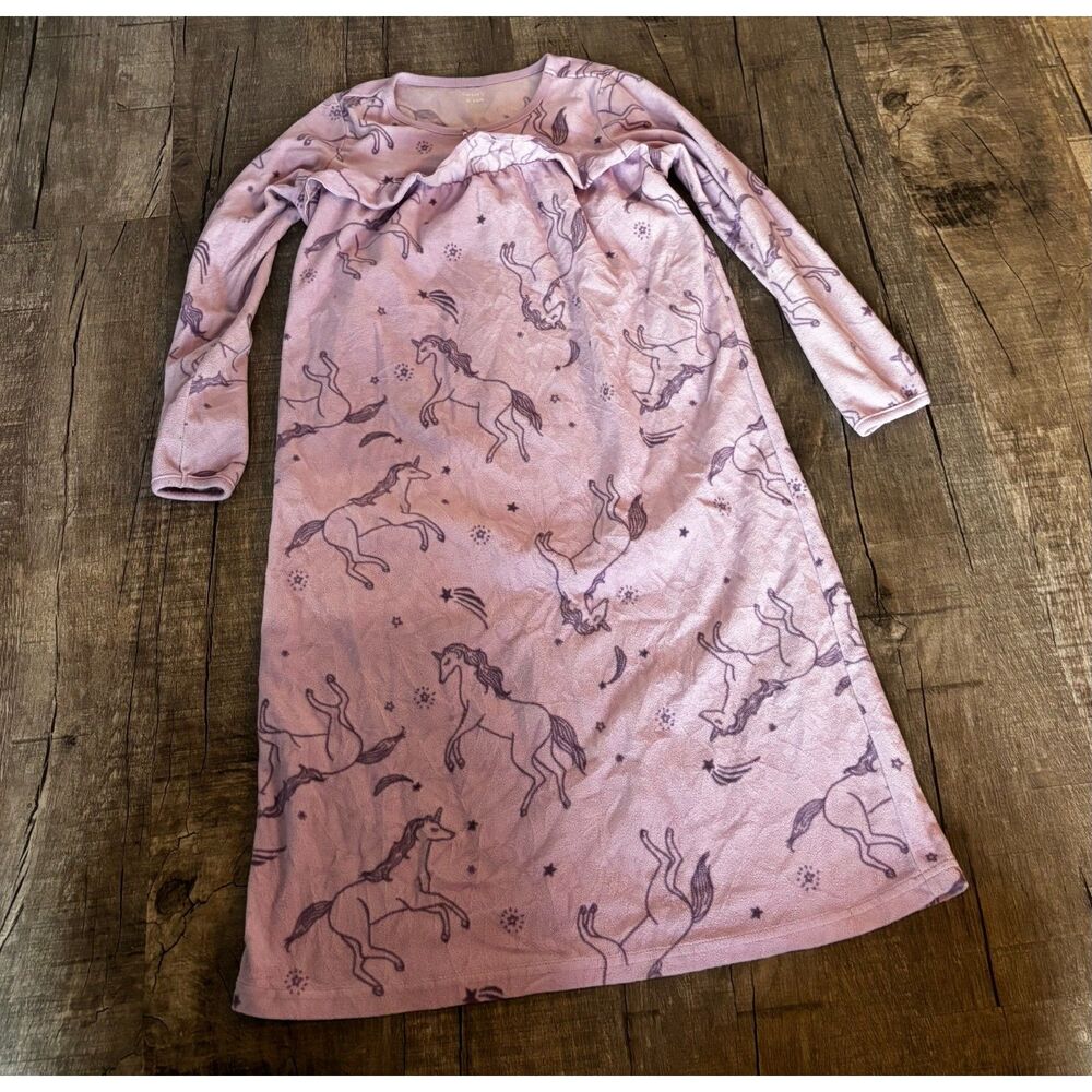 Carter’s Girls Unicorn Nightgown |‎ Size 8–10 | Pink Long Sleeve Pajamas